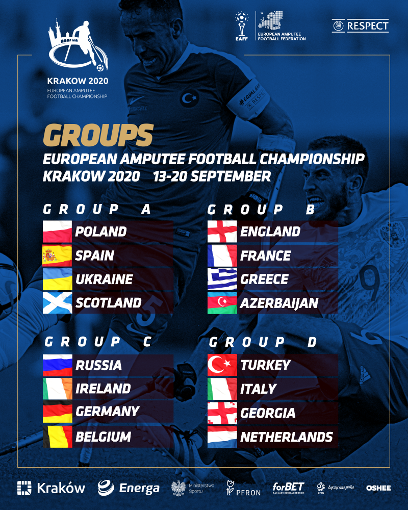 EUROPEAN AMPUTEE FOOTBALL CHAMPIONSHIP POSTPONED TO 2021!